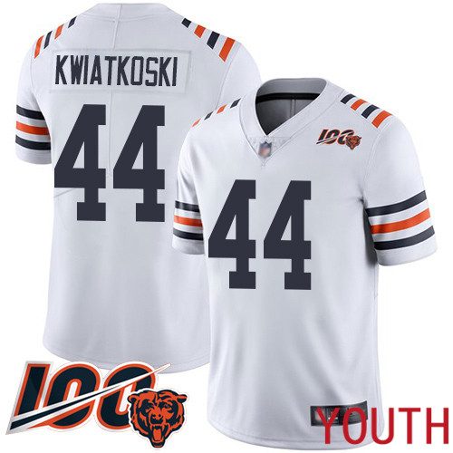 Chicago Bears Limited White Youth Nick Kwiatkoski Jersey NFL Football 44 100th Season